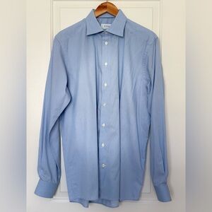 Eton Men's Blue Striped Dress Shirt Slim Fit Luxury Formal Business Casual